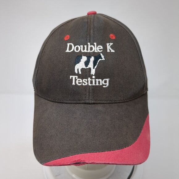 Double K Testing Strapback Hat Black One Size Adjustable Embroidered 6 Panel - Picture 2 of 7